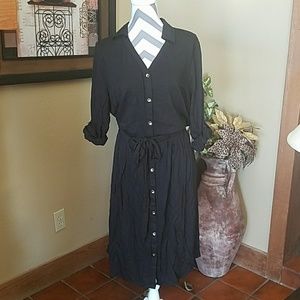 Just fab dress NWT button down/drawstring front